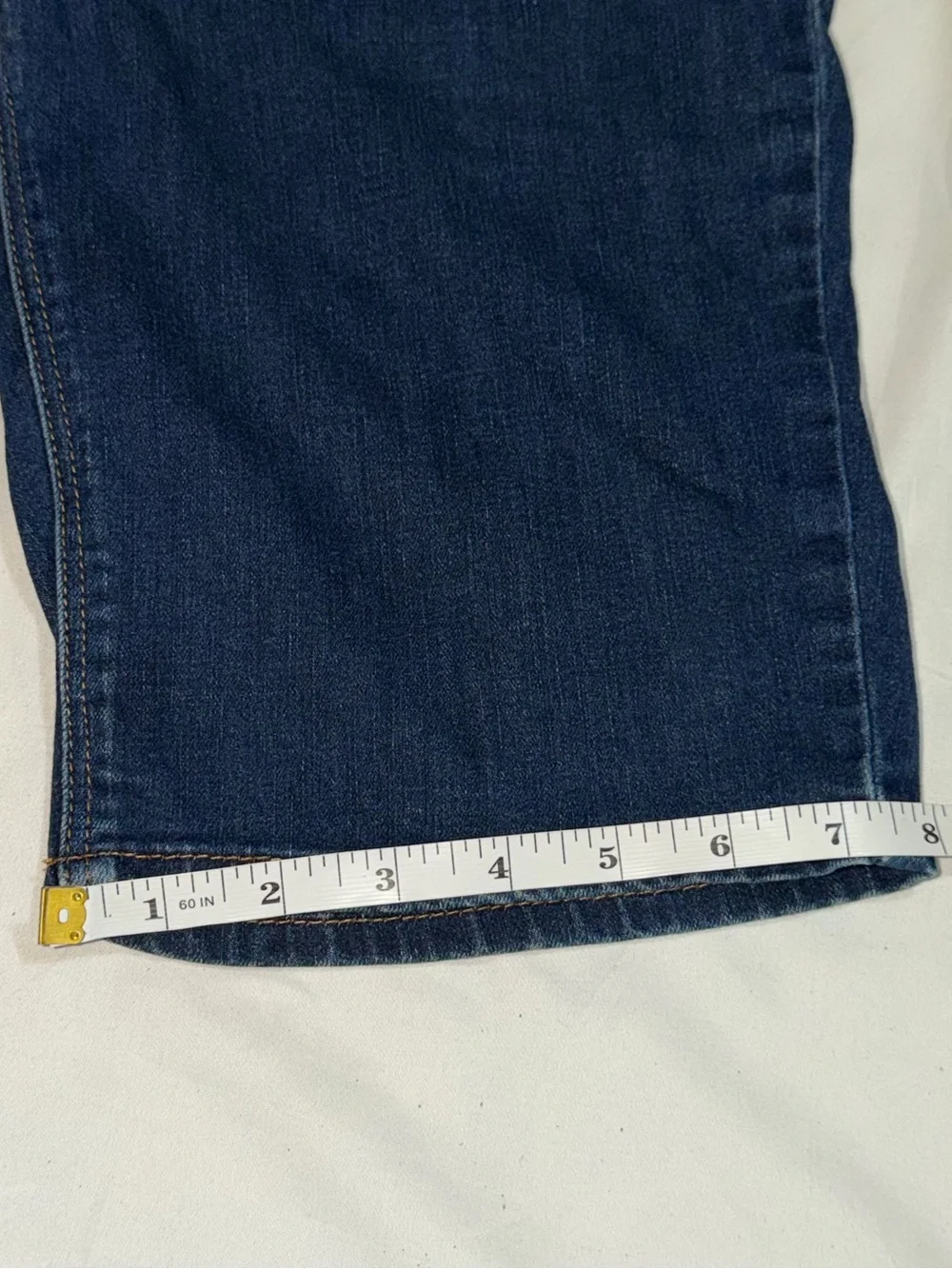 Levi's Denim Bermuda Shorts Juniors 9 Dark Wash Knee Length Classic Blue P74